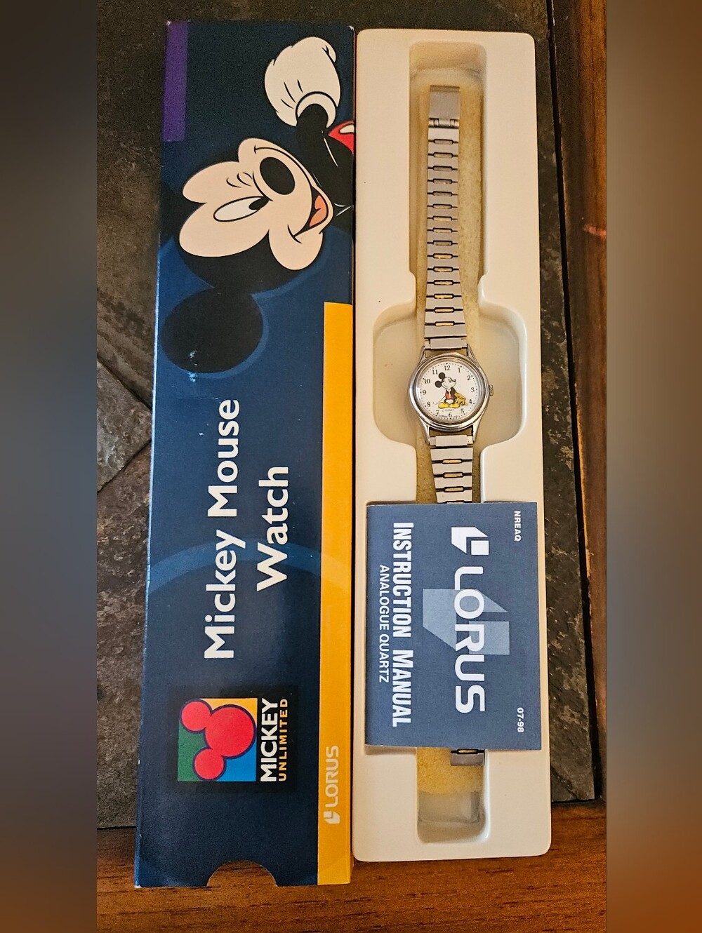 Mickey Mouse Silver Stainless Steel Watch